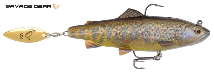 Savage Gear 4D Spin Shad Trout - 11 cm - dark brown trout