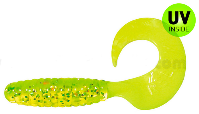 Relax Twister - 8 cm - chartreuse glitter firetail