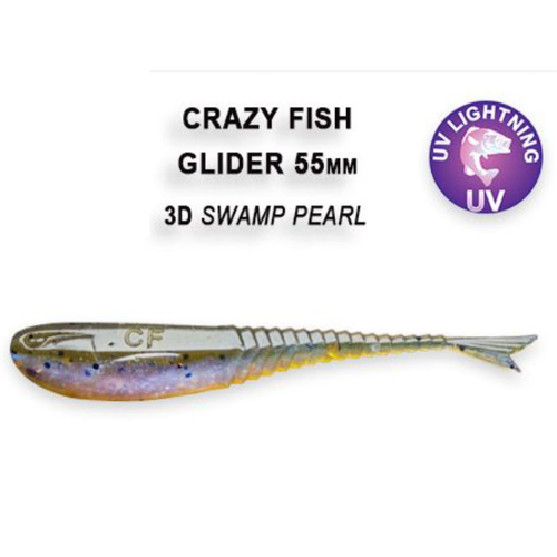 Crazy Fish Glider - 9 cm - 3d - swamp pearl