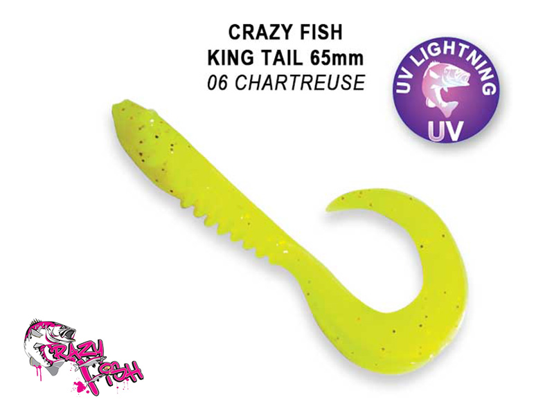 Crazy Fish King Tail - 6.5 cm - 6 - chartreuse