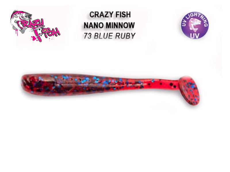 Crazy Fish Nano Minnow - 5.5 cm - 73 - blue ruby
