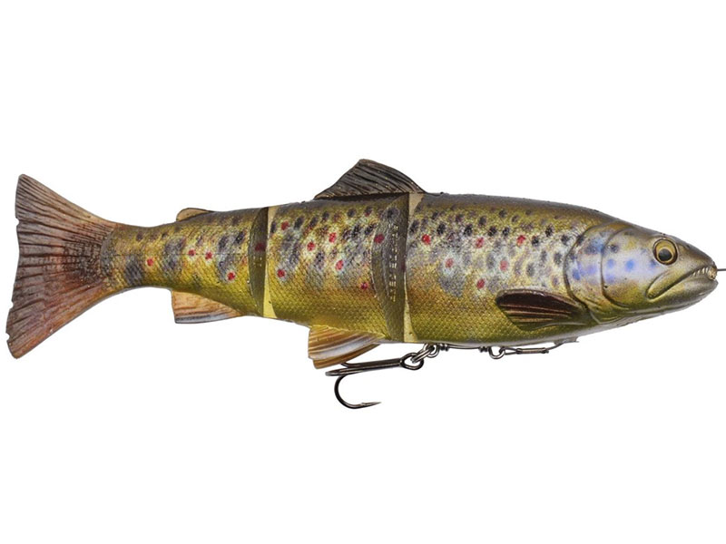 Savage Gear 4D line thru trout - 15 cm - dark brown trout